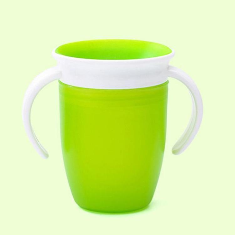 Leak-Proof Rotatable Magic Learning Cup for Babies - 240ml Silicone Sippy Cup - Multiple Colors