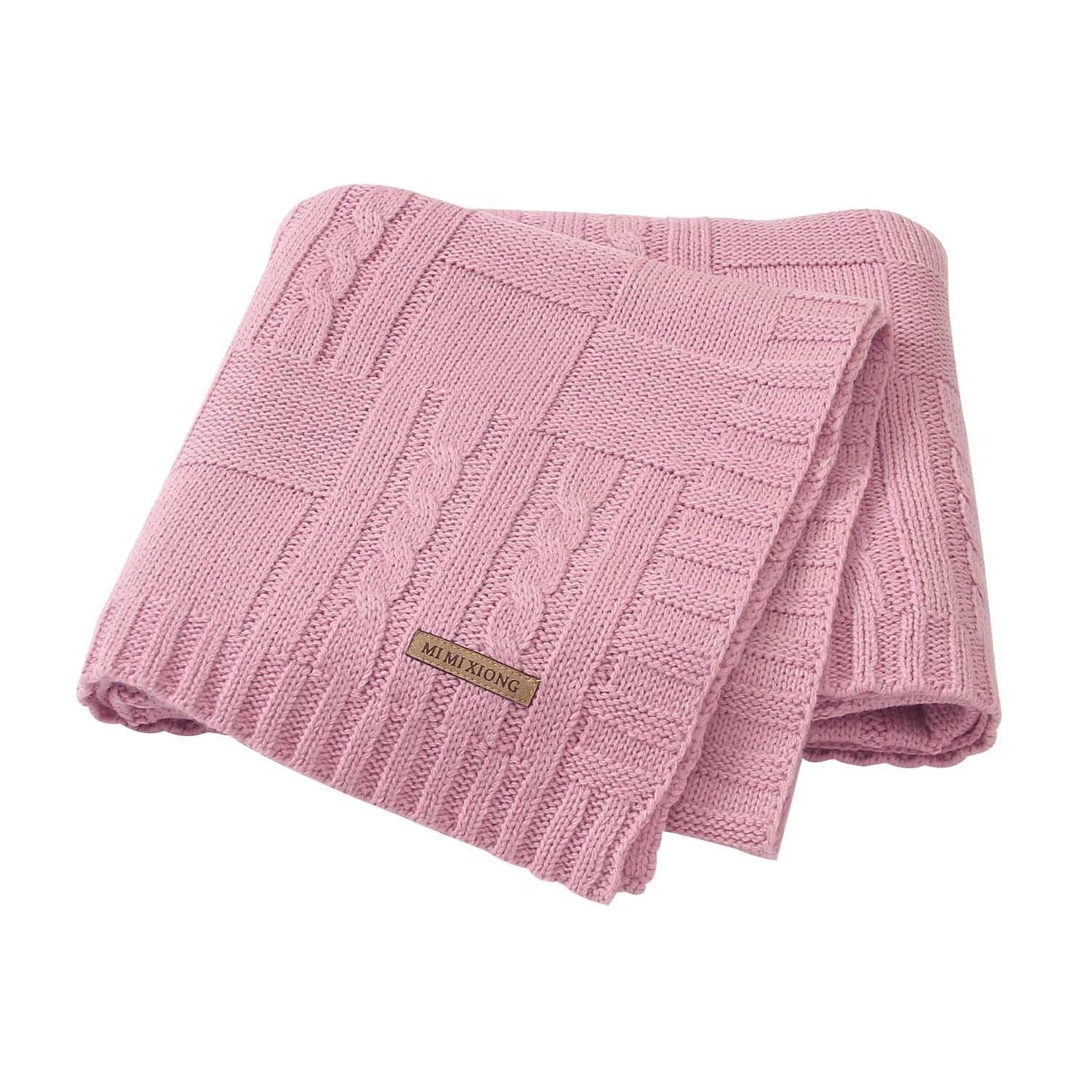 Organic Cotton Knitted Baby Blanket - Multiple Colors