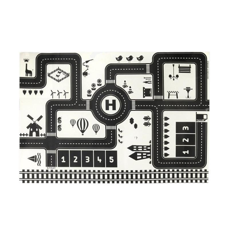 Cartoon City Map Baby Play Mat & Crawling Rug | 2 Sizes