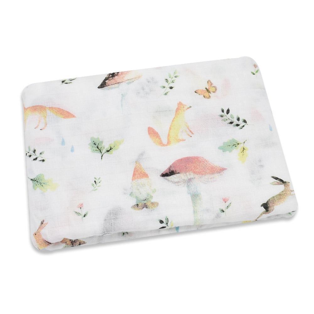 Lightweight Cotton Muslin Baby Swaddle Blanket - Multiple Designs