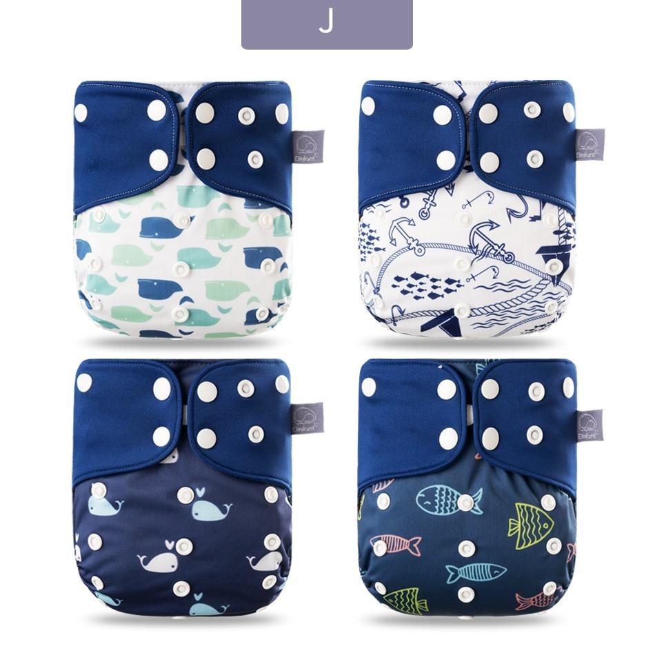 Eco-friendly Reusable Waterproof Diaper - Multiple Designs (Set of 4)