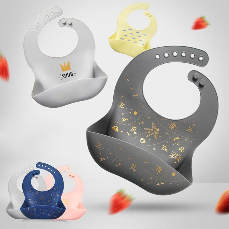 Luxury Silicone Baby Bib — Waterproof, Food-Safe & Easy Clean - Multiple Colors