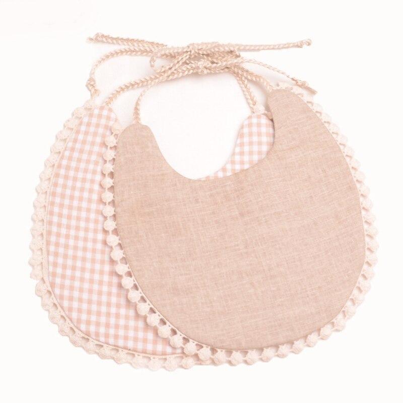 Cotton Linen Tassel Baby Bib & Burp Cloth – Multiple Designs