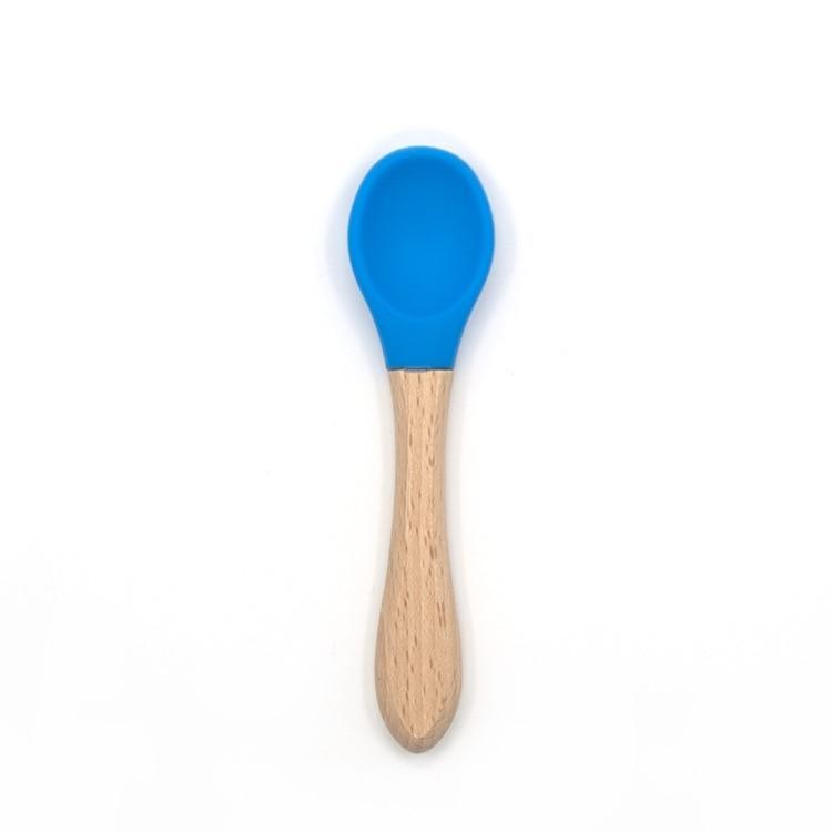 Organic Bamboo/Silicone Training Spoons (2 Piece Set)