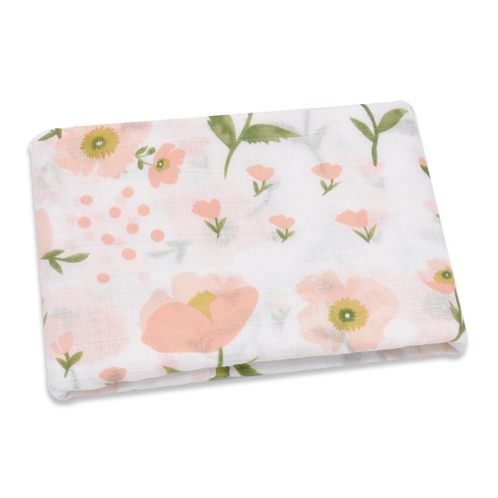 Lightweight Cotton Muslin Baby Swaddle Blanket - Multiple Designs