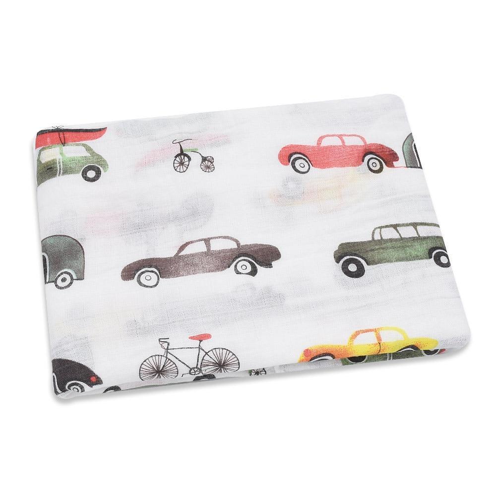 Lightweight Cotton Muslin Baby Swaddle Blanket - Multiple Designs