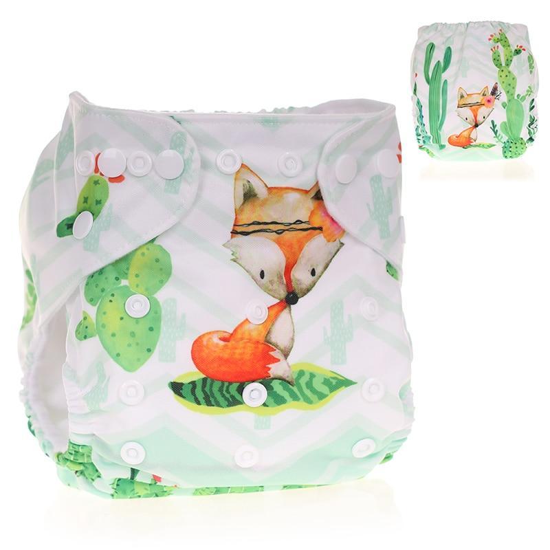 Reusable Pocket Cloth Diapers - Adjustable Waterproof Baby Nappies in Modern Prints