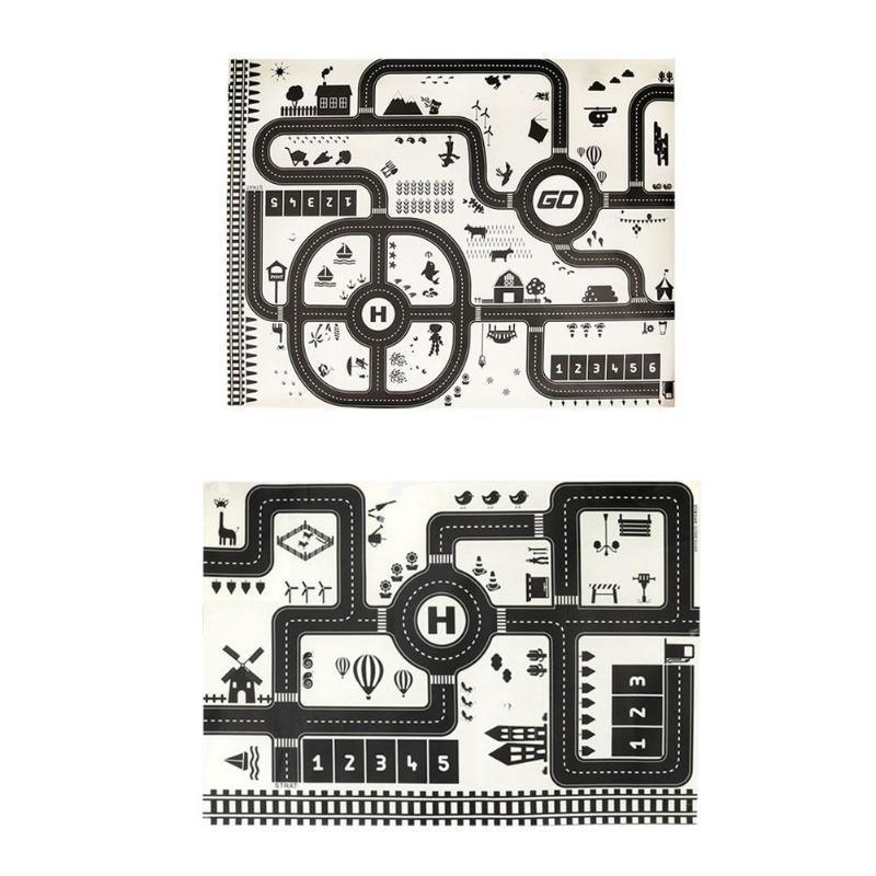 Cartoon City Map Baby Play Mat & Crawling Rug | 2 Sizes