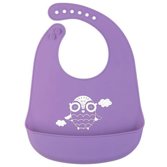 Adjustable Silicone Baby Bib – Multiple Designs