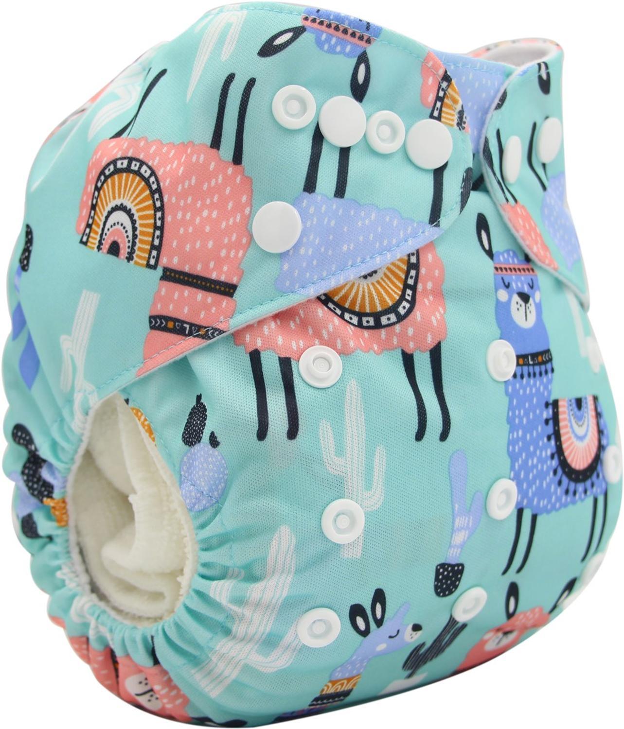 Reusable Pocket Cloth Diapers - Adjustable Waterproof Baby Nappies in Modern Prints