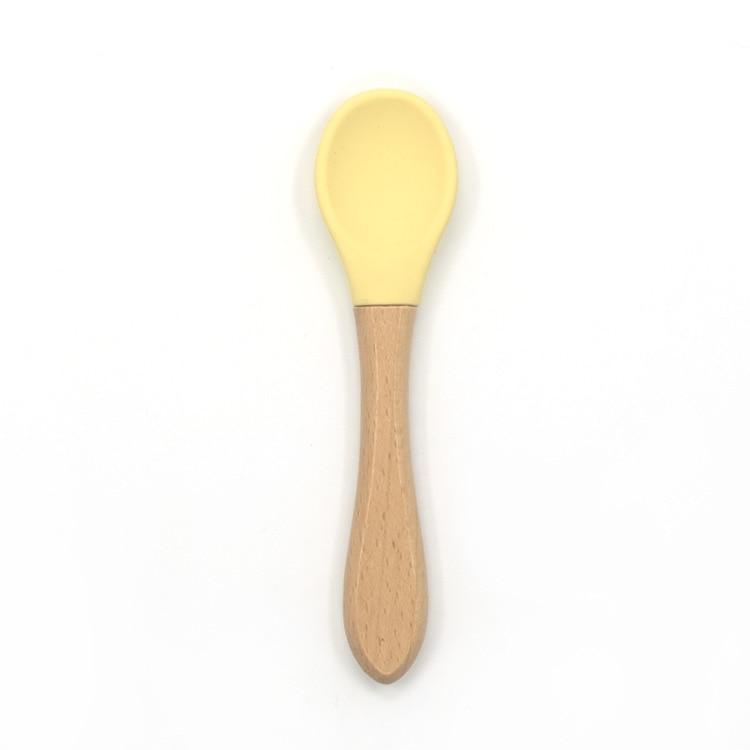 Organic Bamboo/Silicone Training Spoons (2 Piece Set)