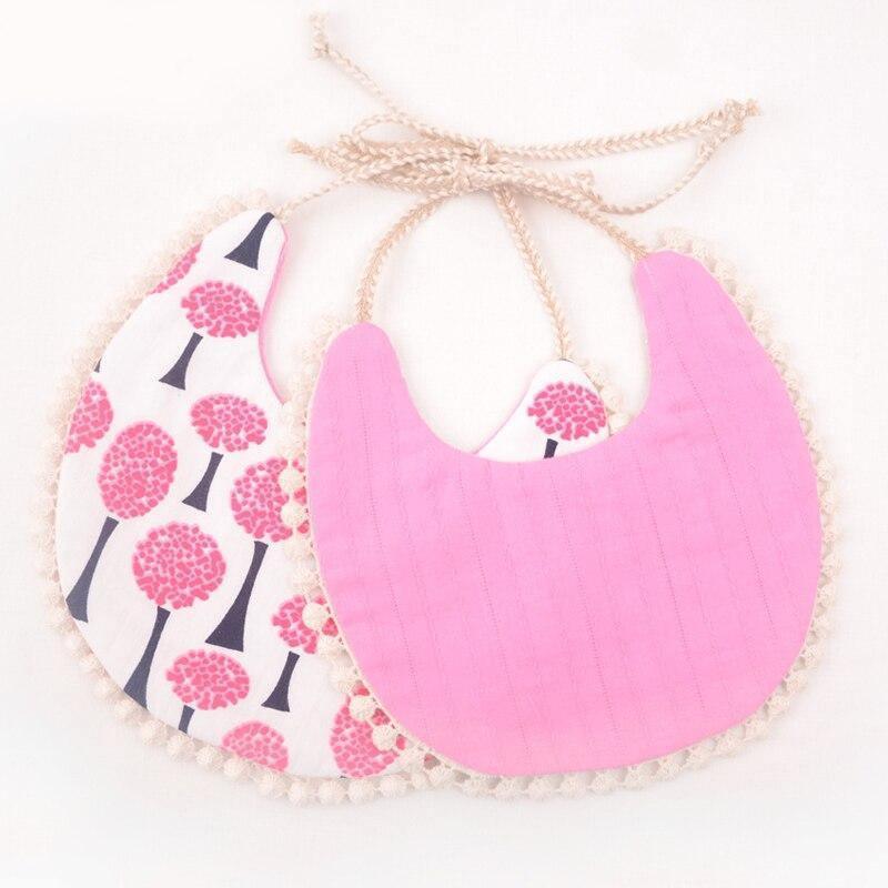 Cotton Linen Tassel Baby Bib & Burp Cloth – Multiple Designs