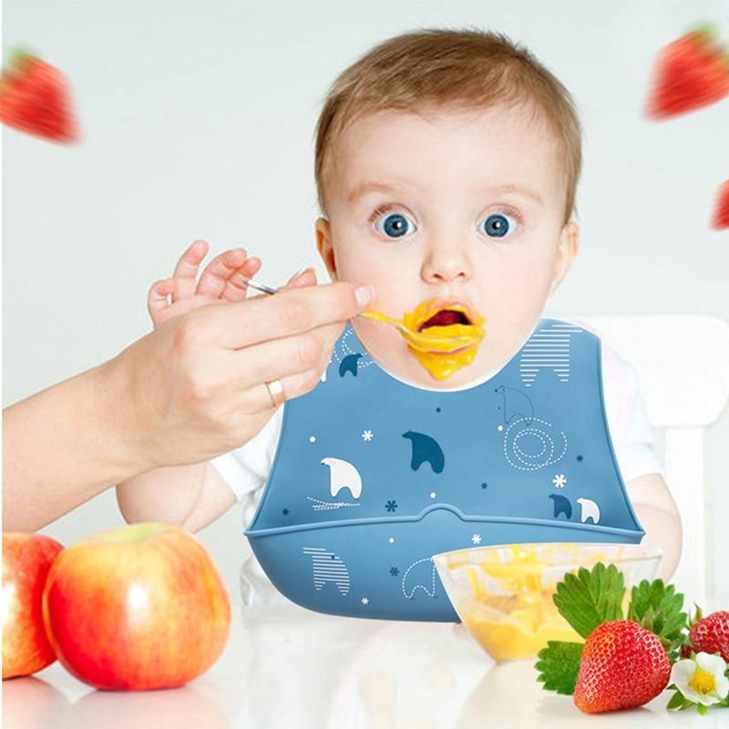 Luxury Silicone Baby Bib — Waterproof, Food-Safe & Easy Clean - Multiple Colors