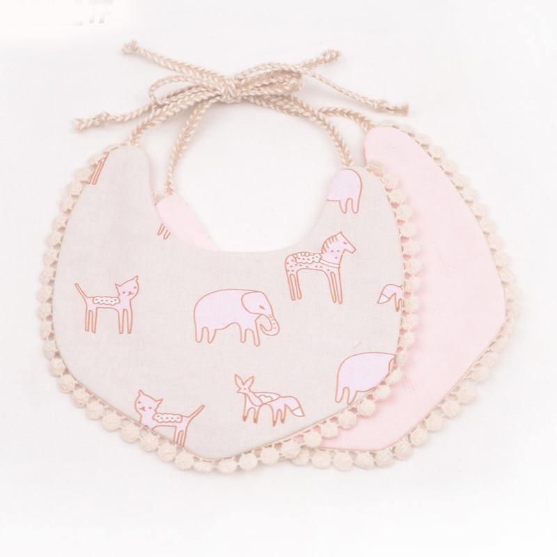 Cotton Linen Tassel Baby Bib & Burp Cloth – Multiple Designs