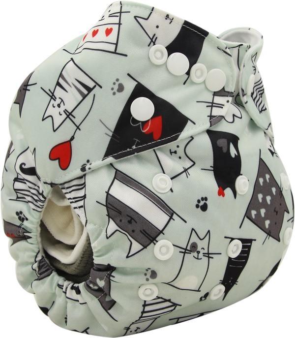 Reusable Pocket Cloth Diapers - Adjustable Waterproof Baby Nappies in Modern Prints