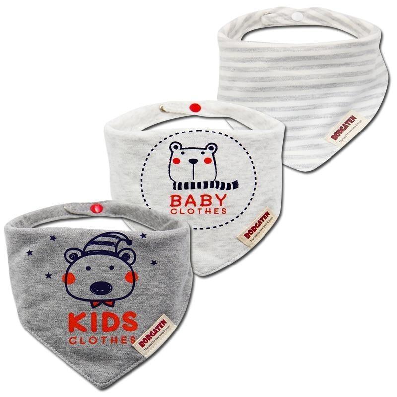Organic Cotton Waterproof Baby Burp Cloth Bibs – Set of 3 | Multiple Designs