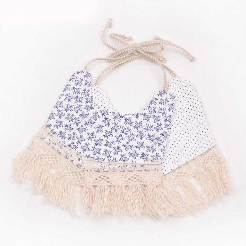 Cotton Linen Tassel Baby Bib & Burp Cloth – Multiple Designs