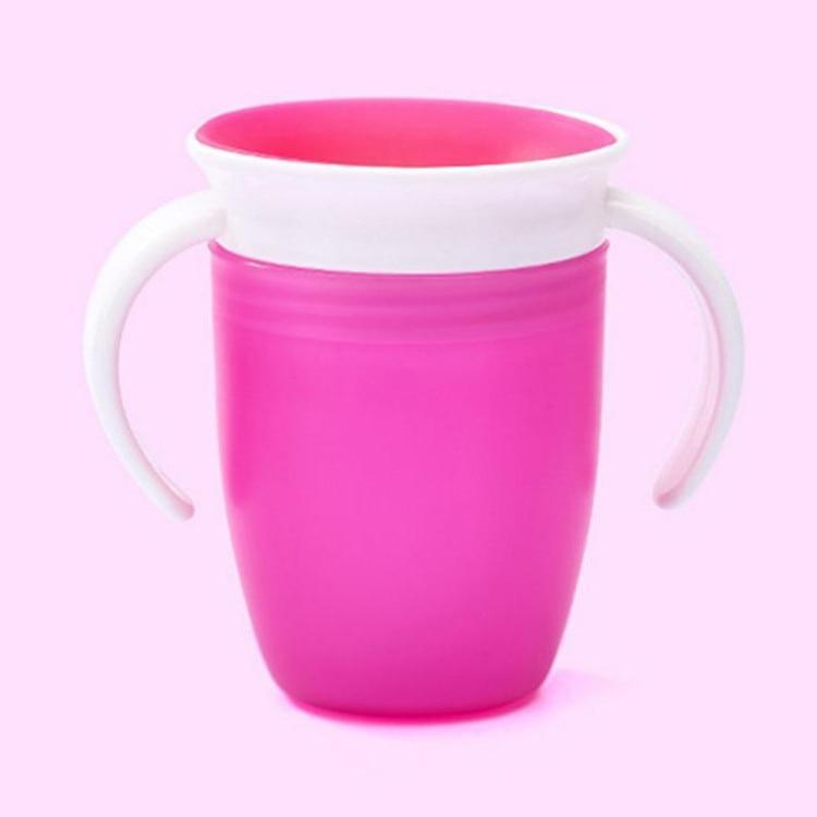 Leak-Proof Rotatable Magic Learning Cup for Babies - 240ml Silicone Sippy Cup - Multiple Colors