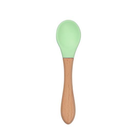 Organic Bamboo/Silicone Training Spoons (2 Piece Set)