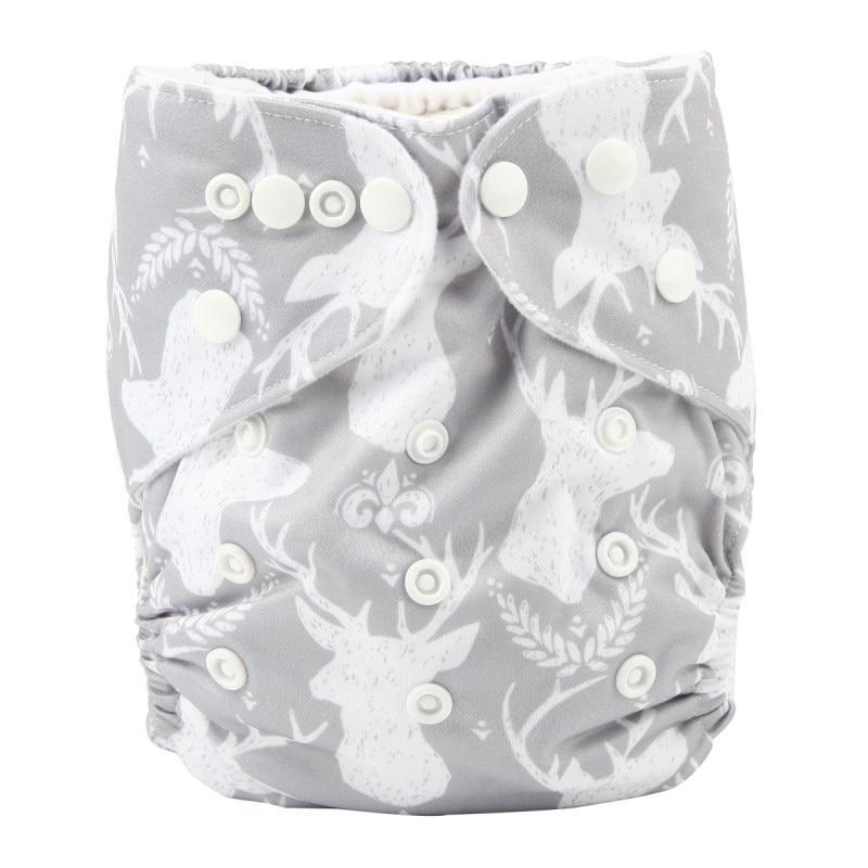 Reusable Pocket Cloth Diapers - Adjustable Waterproof Baby Nappies in Modern Prints
