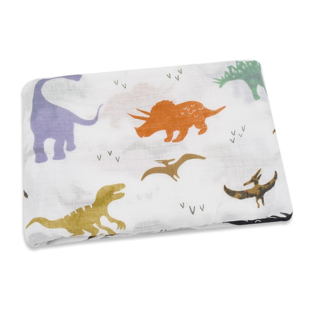 Lightweight Cotton Muslin Baby Swaddle Blanket - Multiple Designs