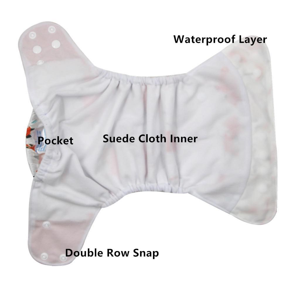 Eco-Friendly Reusable Cloth Diapers (4 Piece Set) - Multi Design