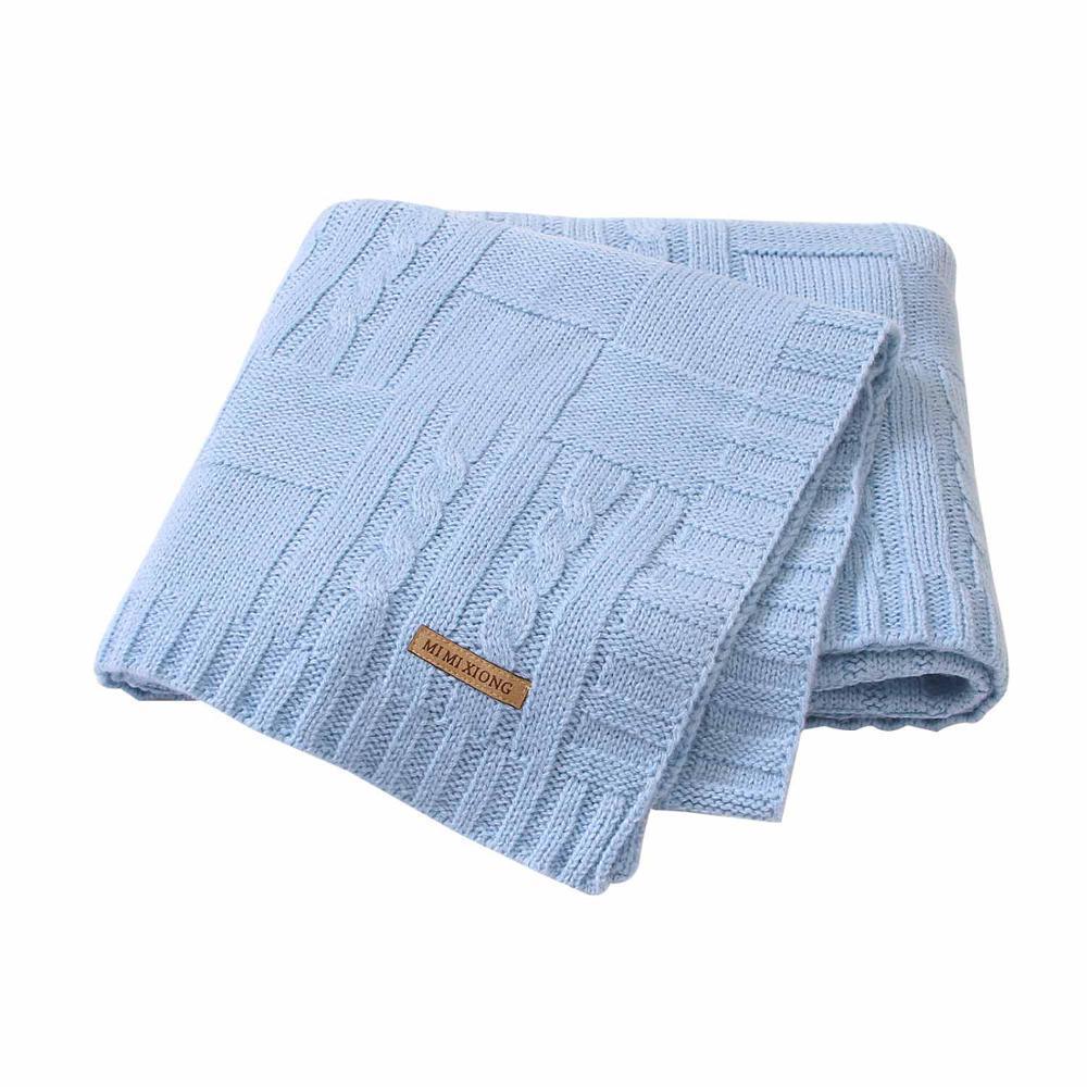 Organic Cotton Knitted Baby Blanket - Multiple Colors