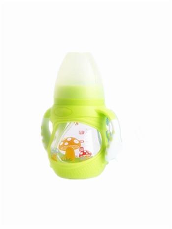 Anti-Colic Silicone Baby Feeding Bottle - Wide Mouth, BPA-Free, 240ml - Multiple Colors