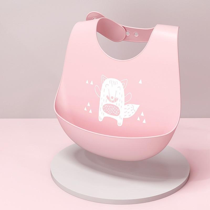 Adjustable Silicone Baby Bib – Multiple Designs