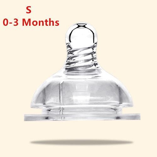 Cartoon Silicone Baby Feeding Bottle — Anti-Colic, Angled & BPA-Free - Multiple Colors