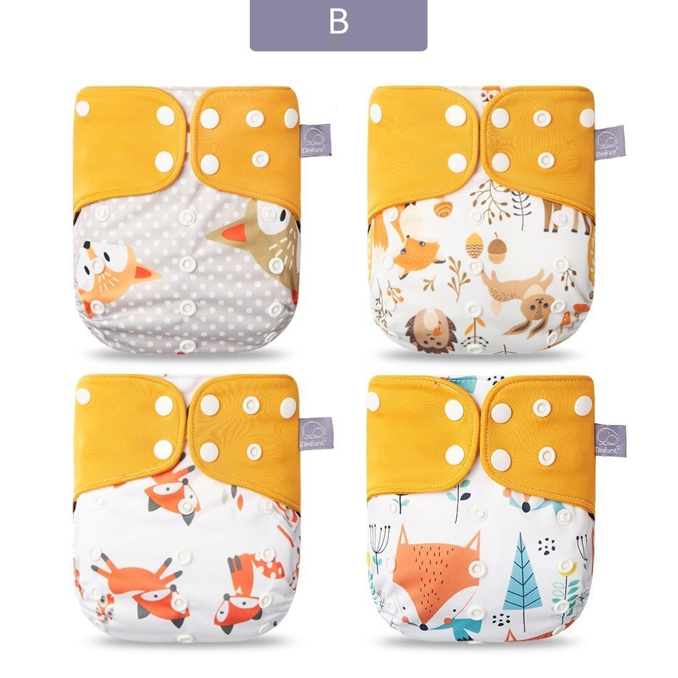 Eco-friendly Reusable Waterproof Diaper - Multiple Designs (Set of 4)
