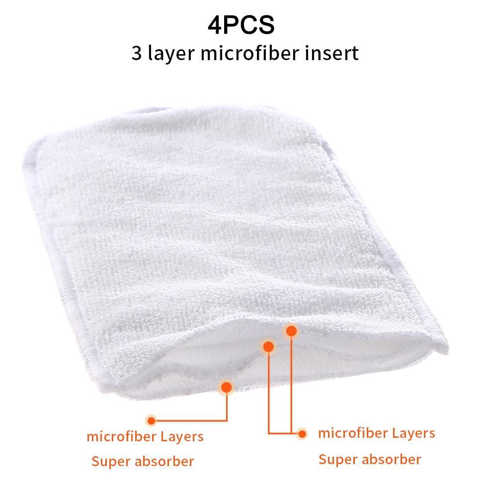 Eco-Friendly Reusable Cloth Diapers (4 Piece Set) - Multi Design