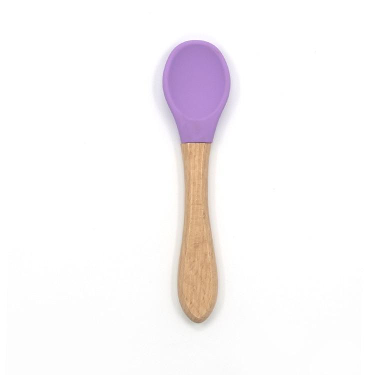 Organic Bamboo/Silicone Training Spoons (2 Piece Set)