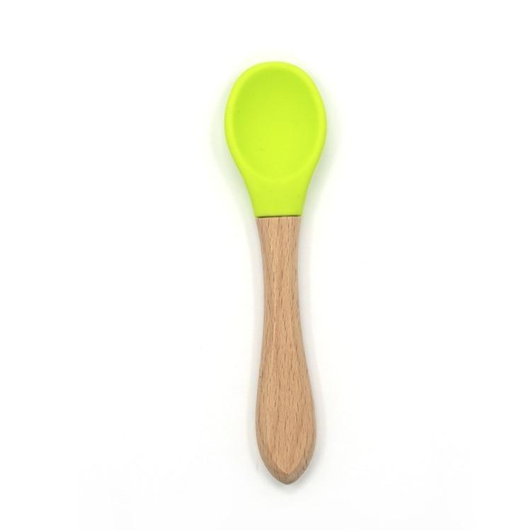 Organic Bamboo/Silicone Training Spoons (2 Piece Set)