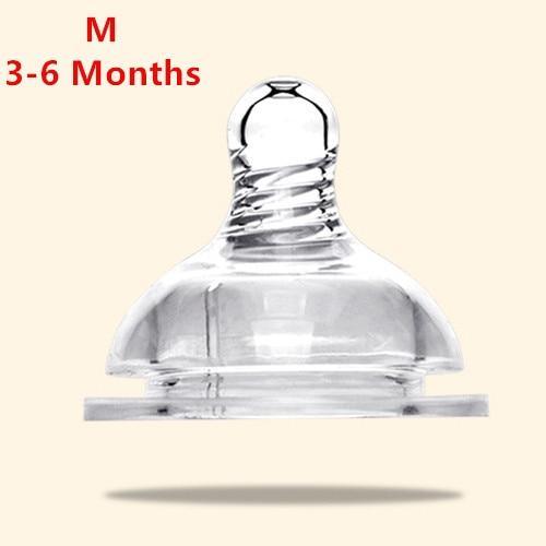 Cartoon Silicone Baby Feeding Bottle — Anti-Colic, Angled & BPA-Free - Multiple Colors