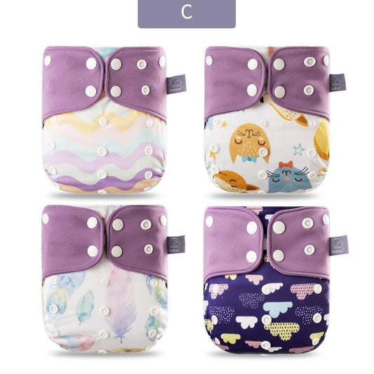 Eco-friendly Reusable Waterproof Diaper - Multiple Designs (Set of 4)