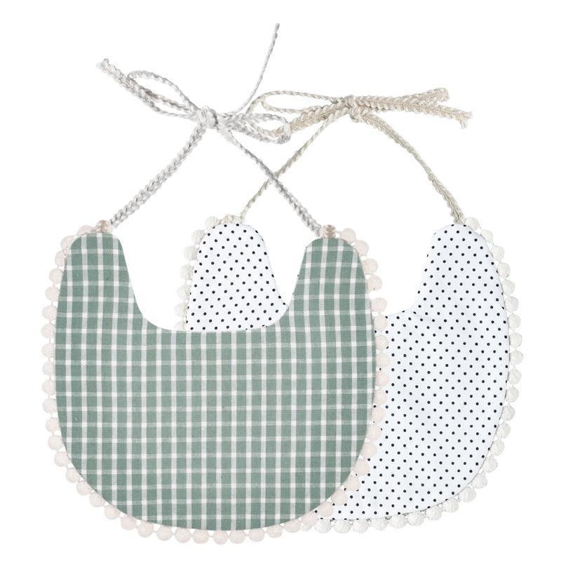 Cotton Linen Tassel Baby Bib & Burp Cloth – Multiple Designs