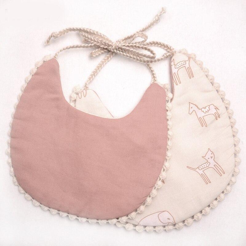 Cotton Linen Tassel Baby Bib & Burp Cloth – Multiple Designs