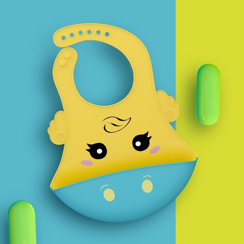 Adjustable Silicone Baby Bib – Multiple Designs