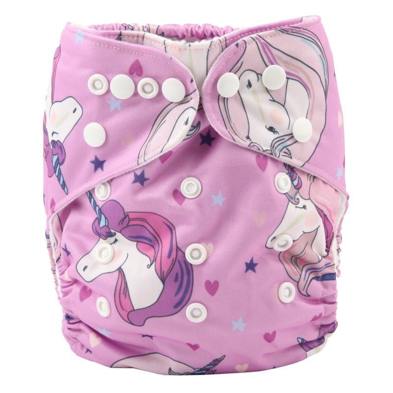 Reusable Pocket Cloth Diapers - Adjustable Waterproof Baby Nappies in Modern Prints