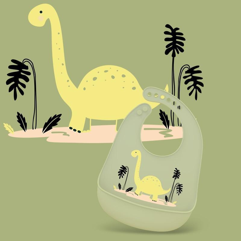 Adjustable Silicone Baby Bib – Multiple Designs
