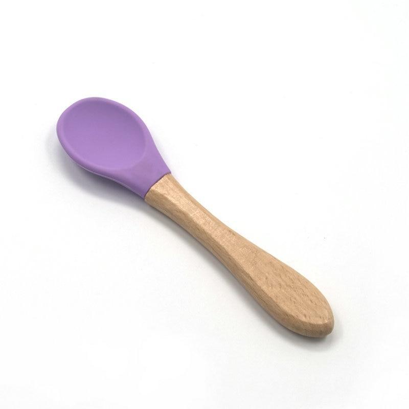 Organic Bamboo/Silicone Training Spoons (2 Piece Set)