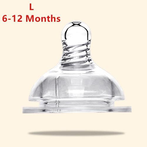 Cartoon Silicone Baby Feeding Bottle — Anti-Colic, Angled & BPA-Free - Multiple Colors