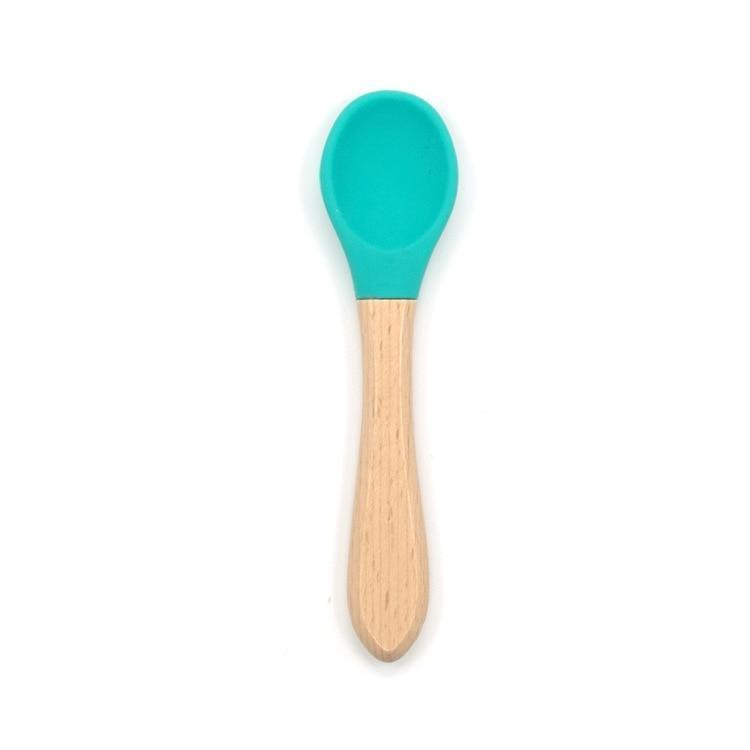Organic Bamboo/Silicone Training Spoons (2 Piece Set)