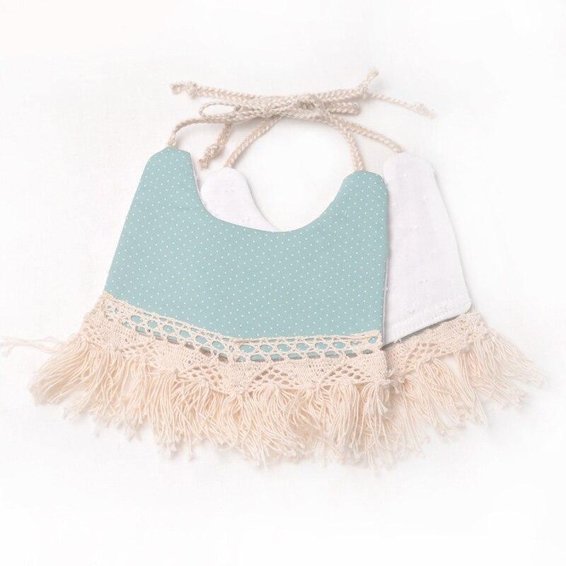 Cotton Linen Tassel Baby Bib & Burp Cloth – Multiple Designs