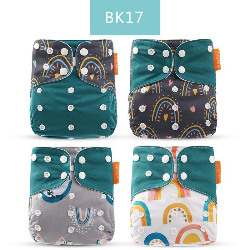 Washable Eco-friendly Reusable Cloth Diapers - Multiple Designs (Set of 4)