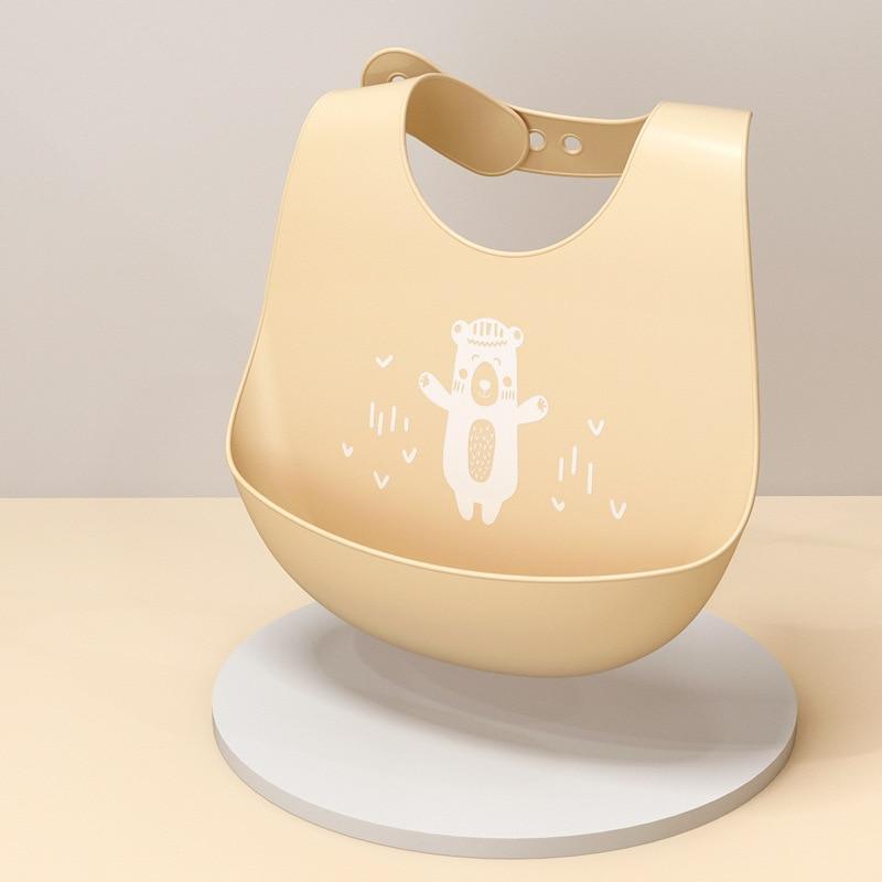 Adjustable Silicone Baby Bib – Multiple Designs