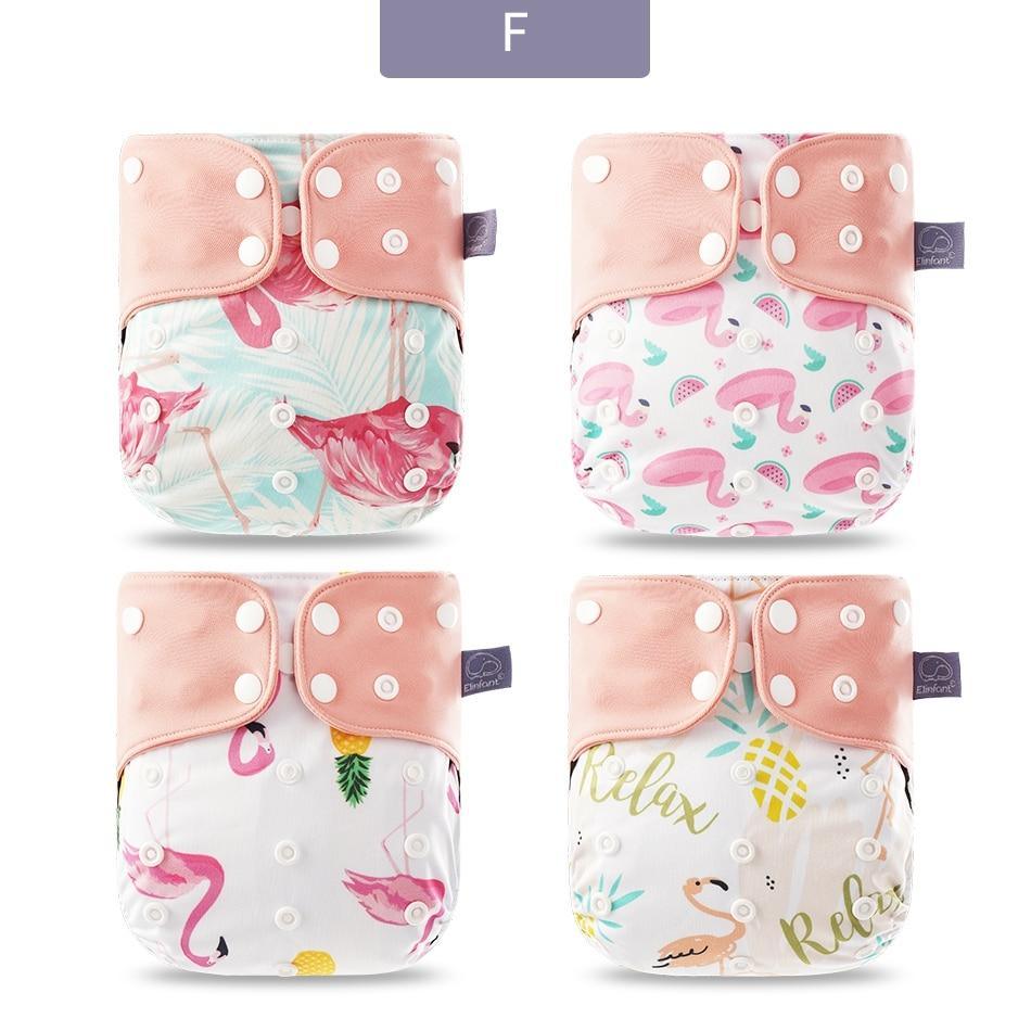 Eco-friendly Reusable Waterproof Diaper - Multiple Designs (Set of 4)