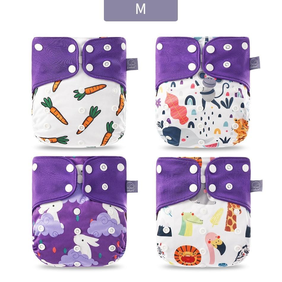 Eco-friendly Reusable Waterproof Diaper - Multiple Designs (Set of 4)