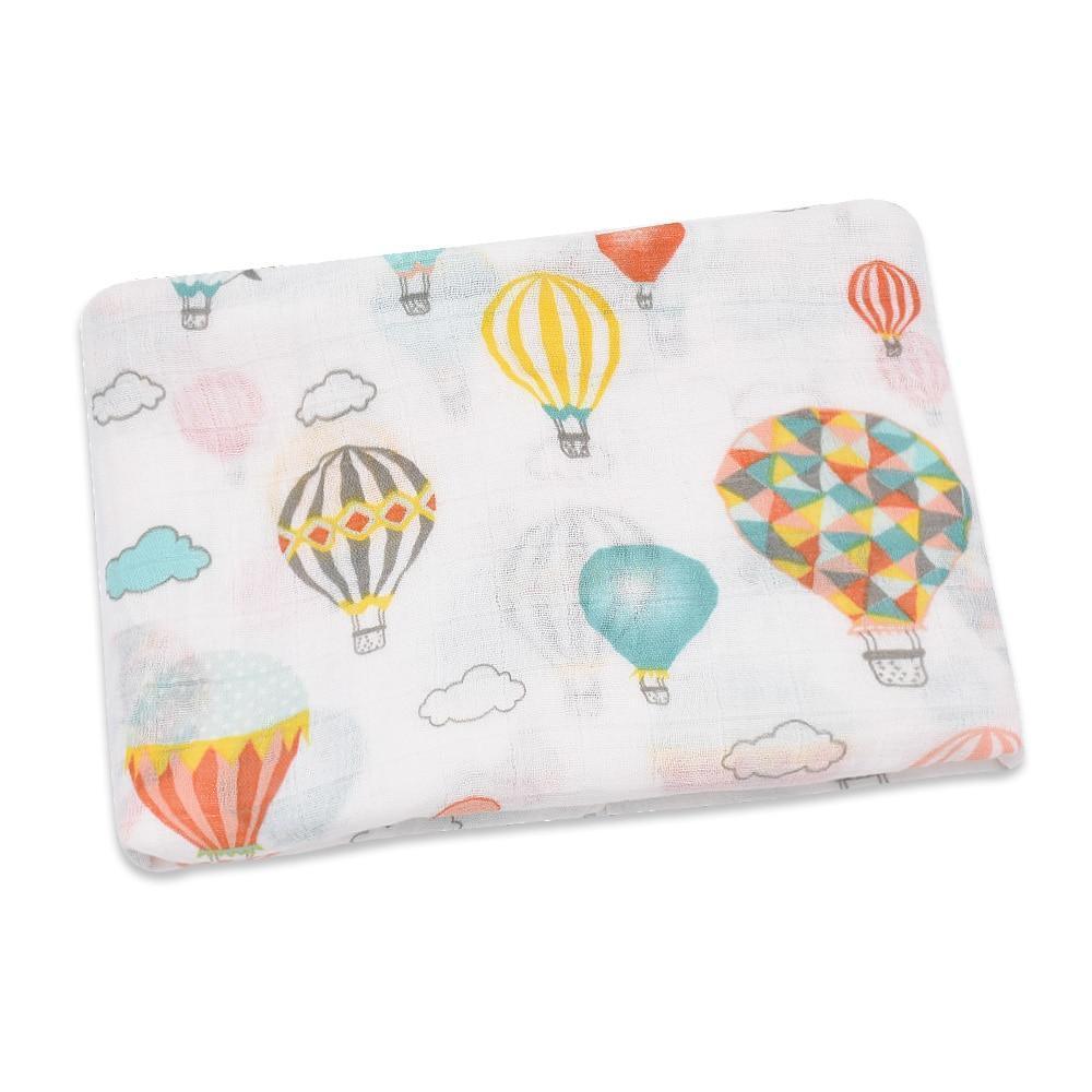 Lightweight Cotton Muslin Baby Swaddle Blanket - Multiple Designs